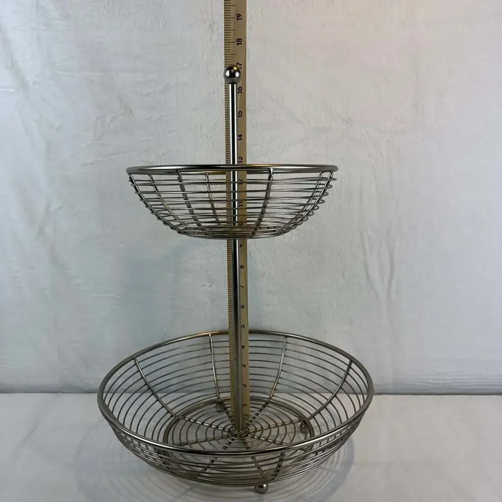 Stainless Steel 2-Tier Fruit Basket